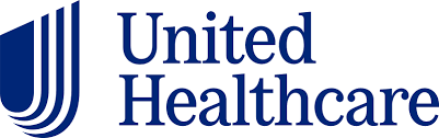 UnitedHealthcare logo featuring a stylized blue "U" graphic on the left, followed by the company name "United Healthcare" in bold blue letters on a white background—representing trusted support for autism treatment near Houston TX.
