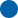 A solid blue circle centered on a white background.