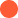 A solid orange circle with a slightly blurred or fuzzy edge, centered on a light background.